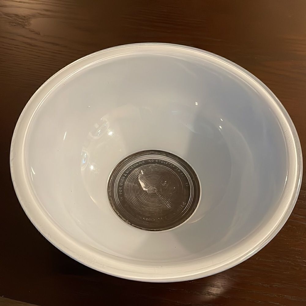 Vintage Pyrex blue clear bottom mixing bowl #325 2.5L Vintage kitchenware - Picture 4 of 5